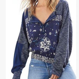 Free people “we the free” eaglewood patchwork top